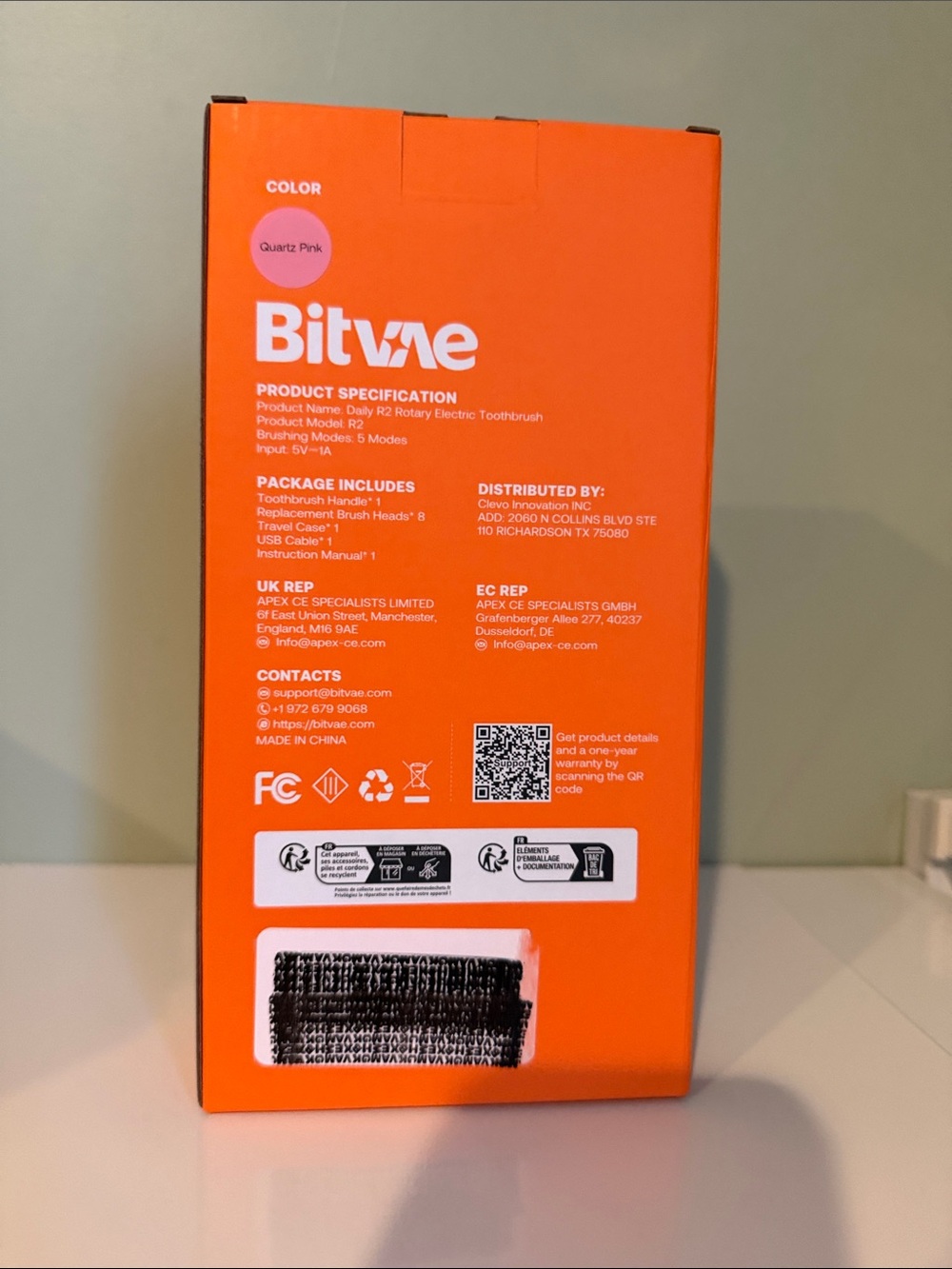 Bitvae Daily R2 Rotary Electric Toothbrush - Pink - Picture 2 of 4
